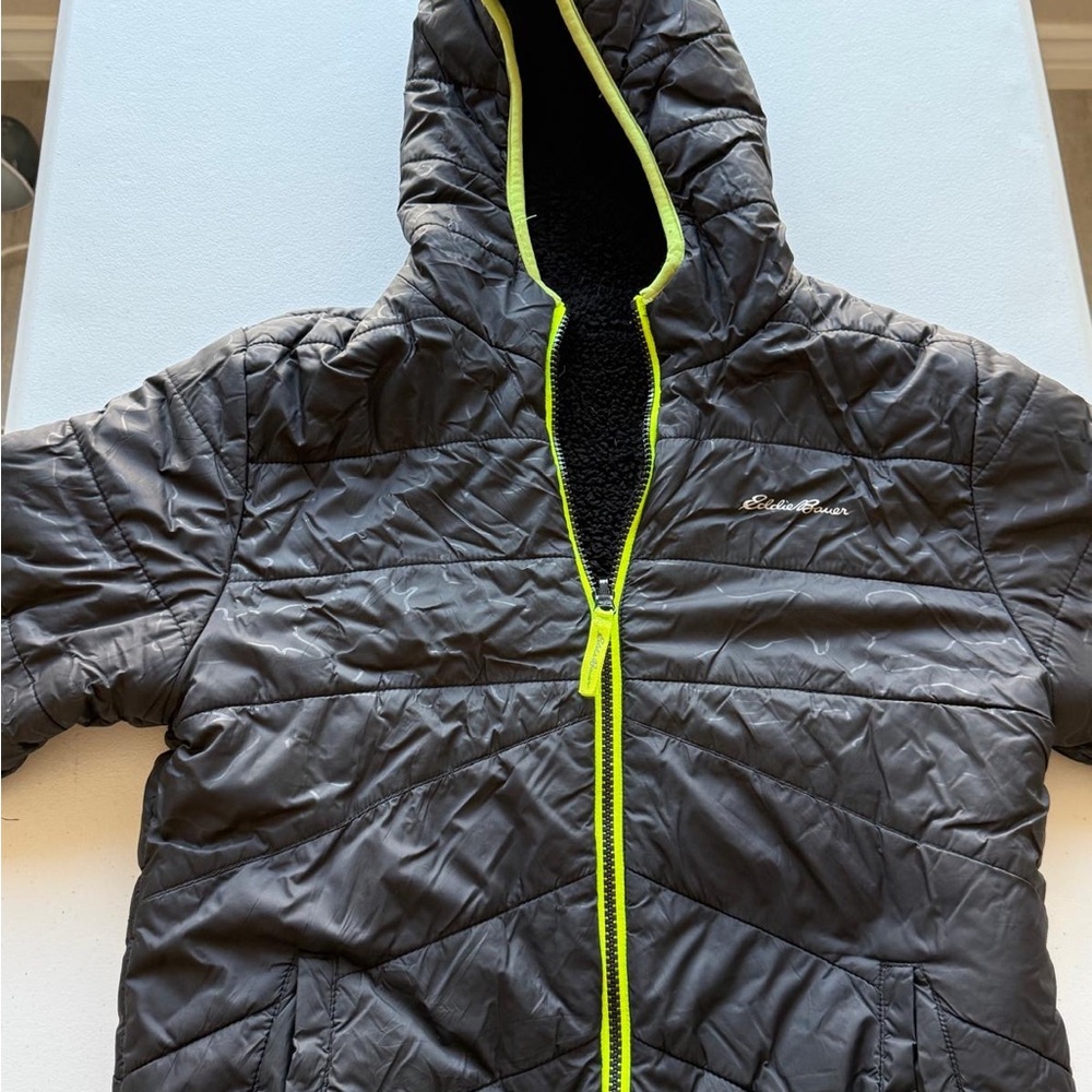 Eddie Bauer Kids Puffer Jacket with Neon Highlights
